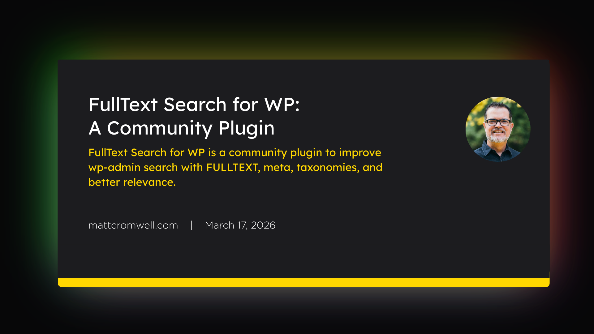 FullText Search for WP: A Community Plugin